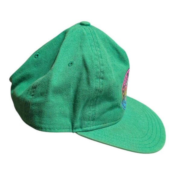 VANS Off The Wall Hat Cap One Size Adjustable SnapBack Green w Rainbow Logo - Picture 4 of 7